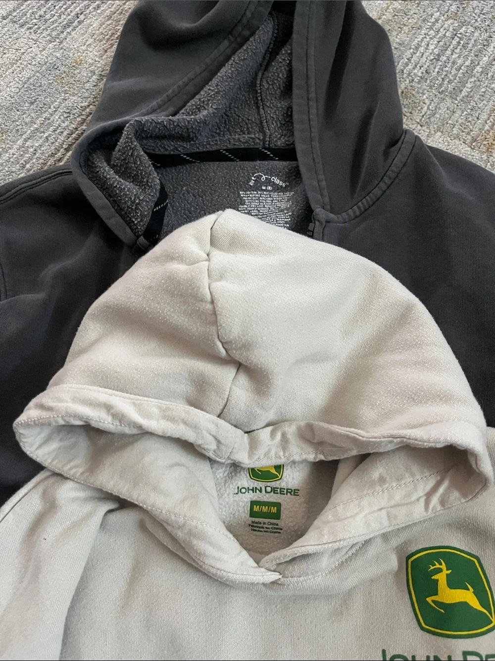 Lot of 4 boys M 8 hoodie John Deere target art class grey zip up pullover